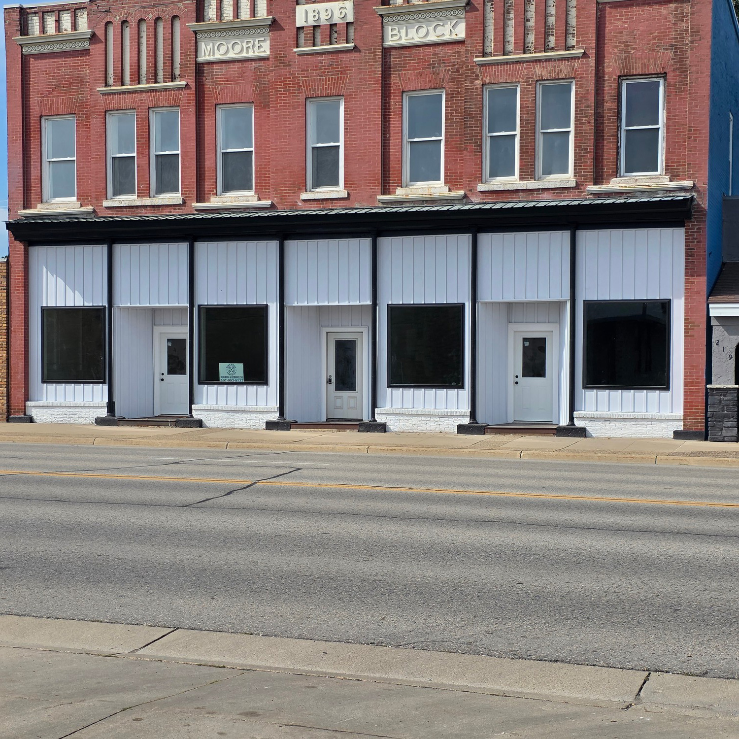 Modern home exterior with covered porch