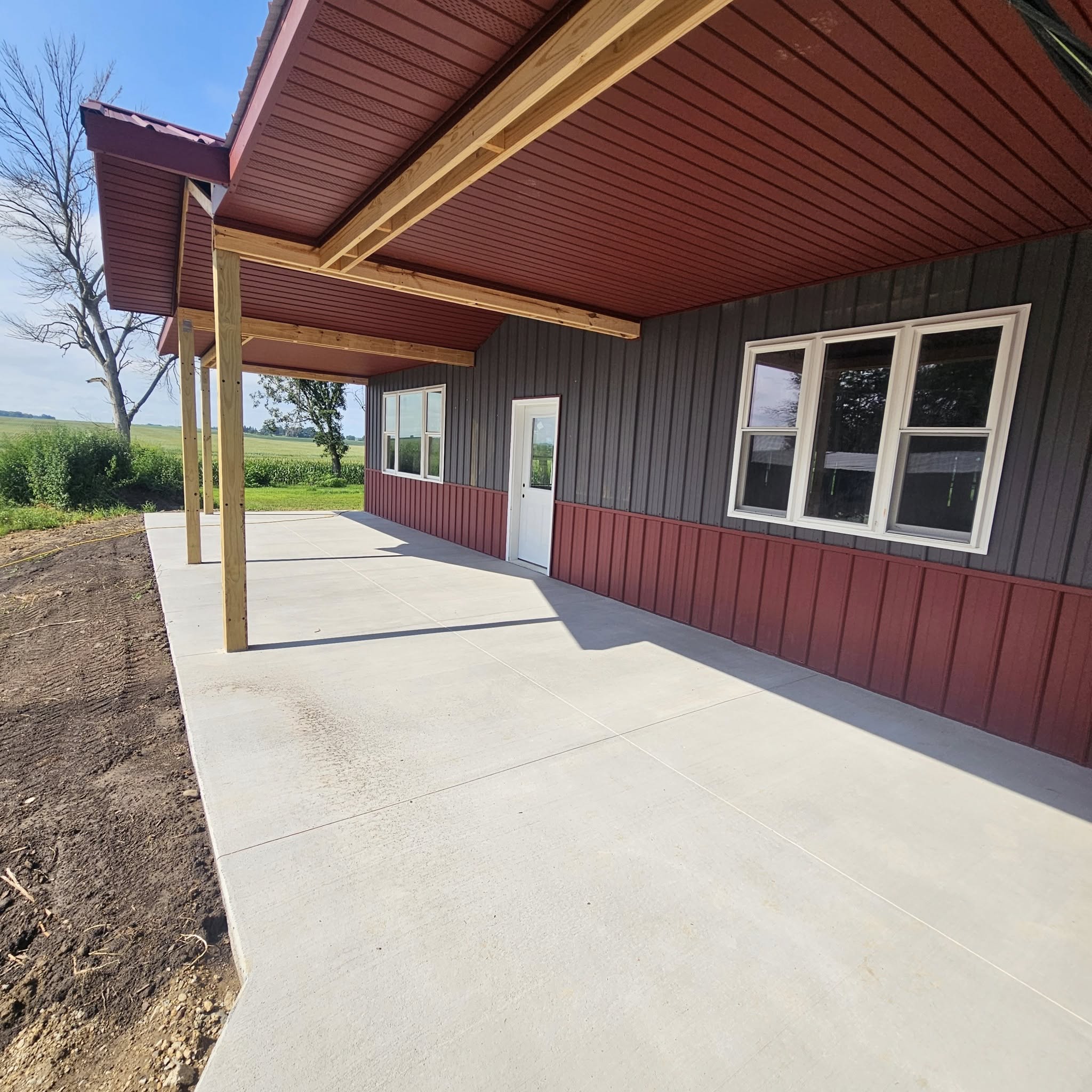 Red barn construction